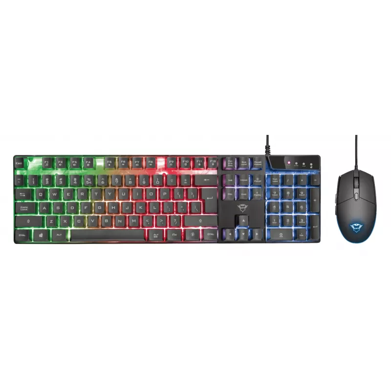 Trust GXT 838 Azor Teclado y ratón gaming USB alemán negro