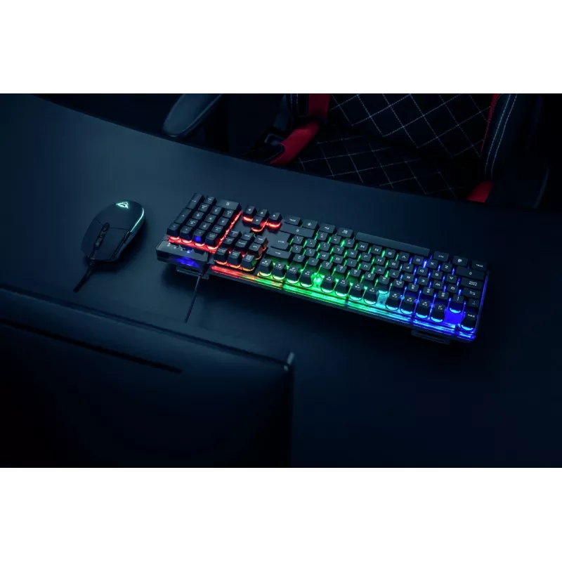 Trust GXT 838 Azor Teclado y ratón gaming USB alemán negro