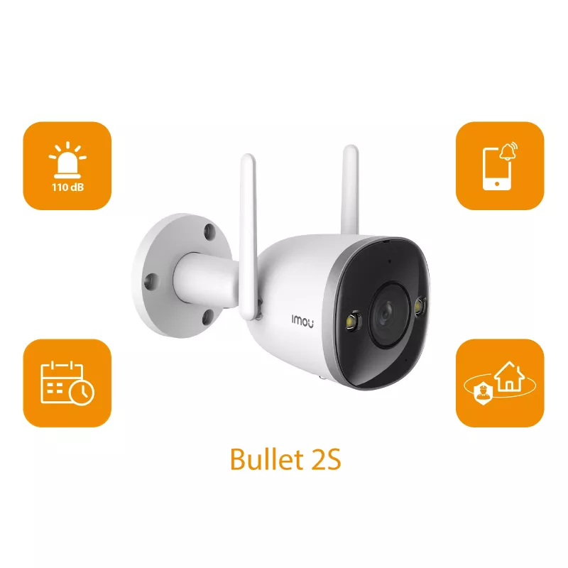 Imou Bullet 2S, cámara de vigilancia IP, interior, con cable e inalámbrica, exterior, CE, FCC, techo/pared