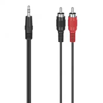 Cable de audio Hama 00305031 1,5 m 3,5 mm jack RCA negro