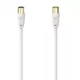 Cable coaxial Hama 00305066 1,5 m blanco
