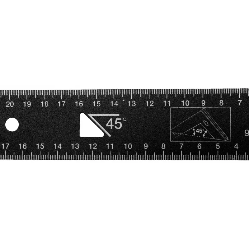 Escuadra de carpintero Bahco 9045-B-200 acero negro 22 cm hoja 17 cm lengüeta
