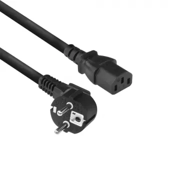 Cable de alimentación ACT Powercord conector CEE 7/7 (acodado) - C13 negro 2 m