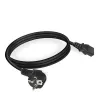Cable de alimentación ACT Powercord conector CEE 7/7 (acodado) - C13 negro 2 m