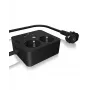 ICY BOX IB-MPS2220B-CH alargador 1,9 m 2 tomas AC para interior negro
