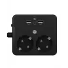 ICY BOX IB-MPS2220B-CH alargador 1,9 m 2 tomas AC para interior negro