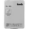Set de brocas KWB 421944 19 uds. 1,0 - 10 mm brocas helicoidales