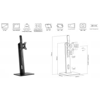eSTUFF GLB226004 soporte de monitor 81,3 cm (32
