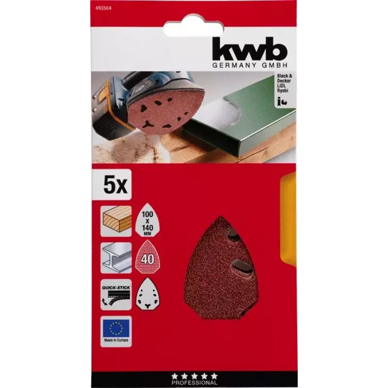 Disco de lijar KWB 493504 5 unidades