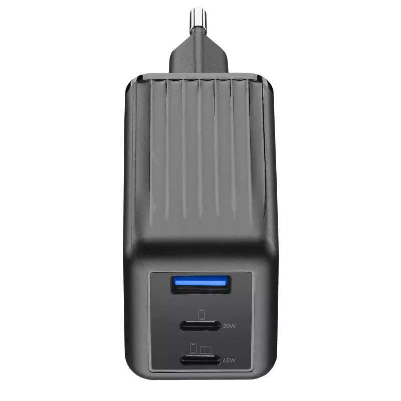 Cellularline Multipower Micro cargador rápido ultracompacto de 65W con 3 conexiones