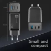 Cellularline Multipower Micro cargador rápido ultracompacto de 65W con 3 conexiones