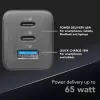 Cellularline Multipower Micro cargador rápido ultracompacto de 65W con 3 conexiones