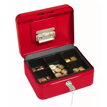 Caja de dinero/tarjetas WEDO 145 202H acero rojo
