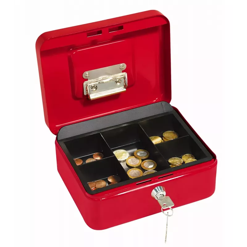 Caja de dinero/tarjetas WEDO 145 202H acero rojo