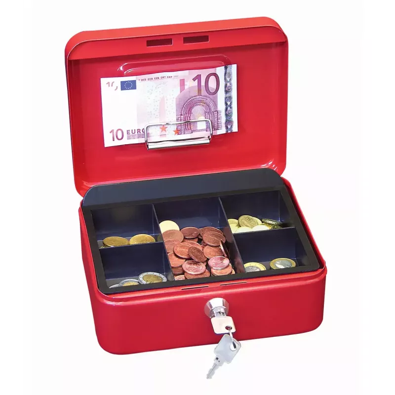 Caja de dinero/tarjetas WEDO 145 202H acero rojo