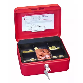 Caja de dinero/tarjetas WEDO 145 202H acero rojo