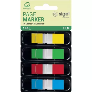 Marcapáginas Sigel HN495 marcapáginas flexible azul verde rojo amarillo