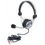 Manhattan 175517 auriculares estéreo con micrófono Standard II, supraaurales, micrófono flexible de acero inoxidable