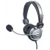 Manhattan 175517 auriculares estéreo con micrófono Standard II, supraaurales, micrófono flexible de acero inoxidable
