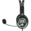 Manhattan 175555 auriculares estéreo con micrófono Classic, micrófono flexible de acero inoxidable