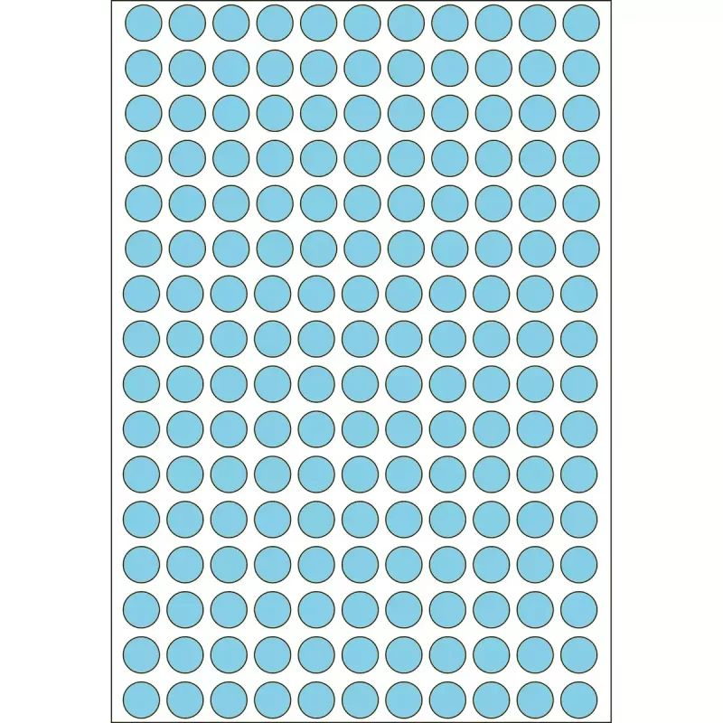 Etiquetas multiusos HERMA 5632 uds. azul redondas 8 mm