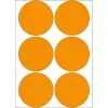 Etiquetas multiusos HERMA 2284 naranja fluorescente 50 mm redondas 144 uds.