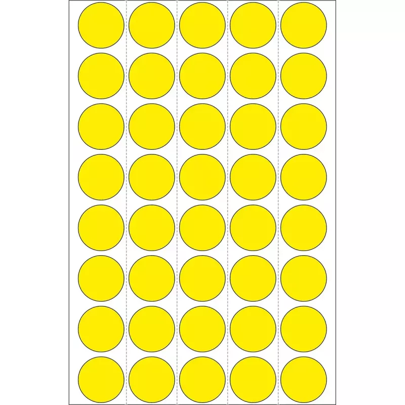 Etiquetas multiusos HERMA 1280 uds. redondas amarillas 19 mm