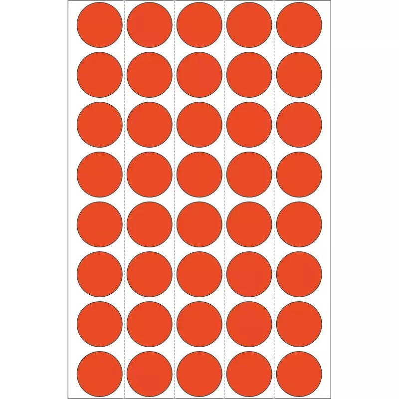 Etiquetas multiusos HERMA 1280 uds. redondas rojas Ø 19 mm
