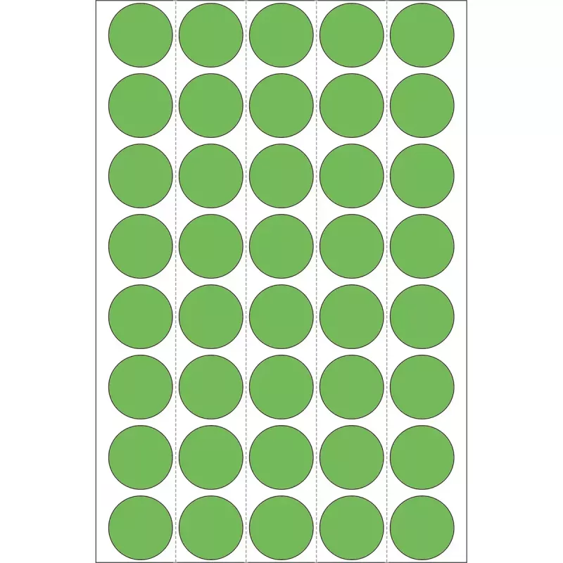 Etiquetas multiusos HERMA 1280 uds. verdes redondas 19 mm