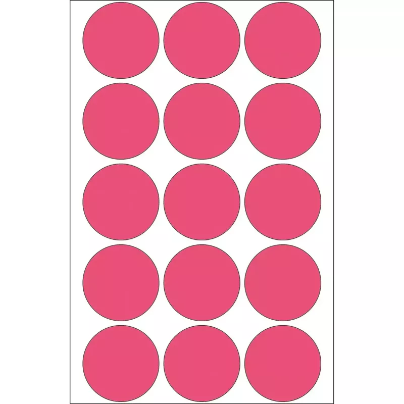 Etiquetas multiusos HERMA 360 uds. rojo fluorescente Ø 32 mm