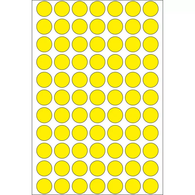 Etiquetas multiusos HERMA 2464 uds. redondas amarillas 13 mm