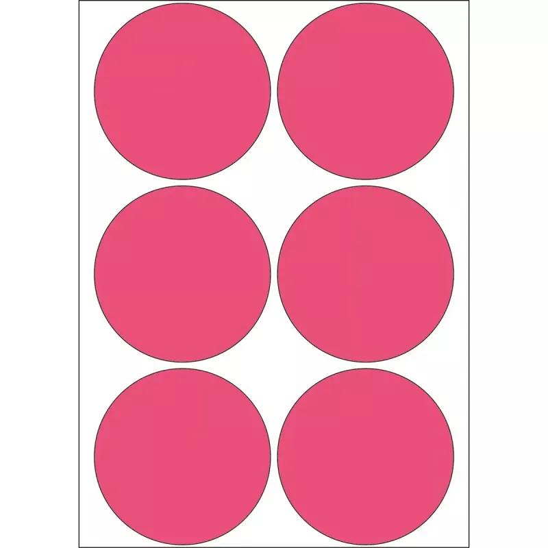Etiquetas multiusos HERMA 2286 rojo fluorescente Ø 50 mm 144 uds.