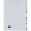 Rexel registro de PP, gris, alfabético, separador alfabético, polipropileno (PP), gris, A4+, 246 mm, 297 mm