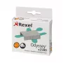 Grapas Rexel Odyssey paquete de 2500 unidades, paquete de grapas, 2500 grapas, acero, plata, 60 hojas, 130 g