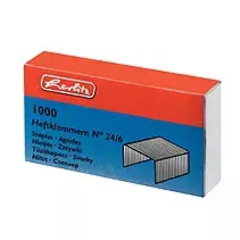 Grapas Herlitz 8760514 1000 grapas 24/6 metal