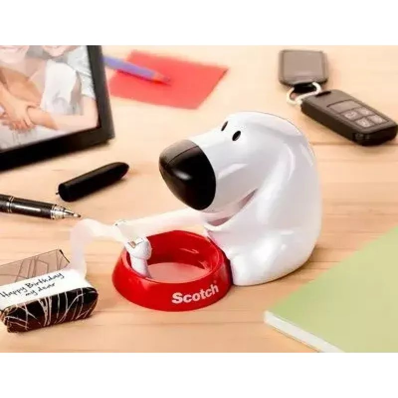 Dispensador de cinta 3M Scotch C31 negro rojo blanco Dog-810