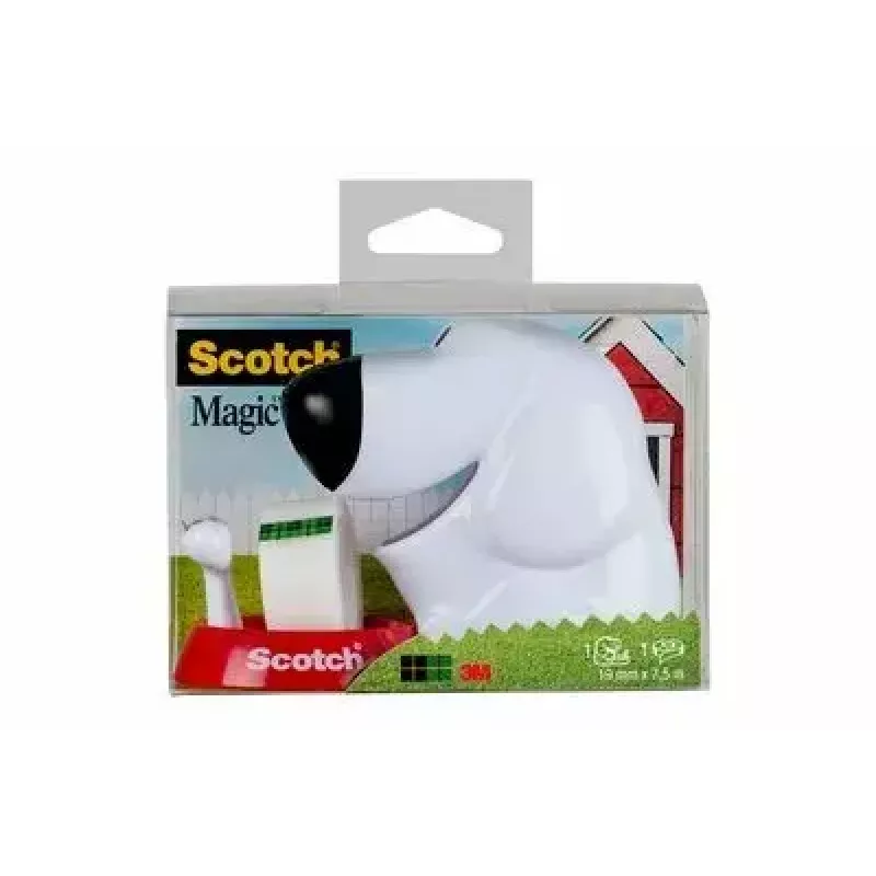 Dispensador de cinta 3M Scotch C31 negro rojo blanco Dog-810