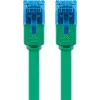 Cable de parcheo plano Goobay CAT 6A U/UTP verde 5 m