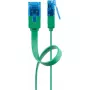 Cable de parcheo plano Goobay CAT 6A U/UTP verde 5 m