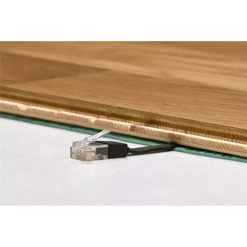 Cable de parcheo plano Goobay CAT 6A U/UTP negro 5 m