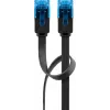 Cable de parcheo plano Goobay CAT 6A U/UTP negro 5 m