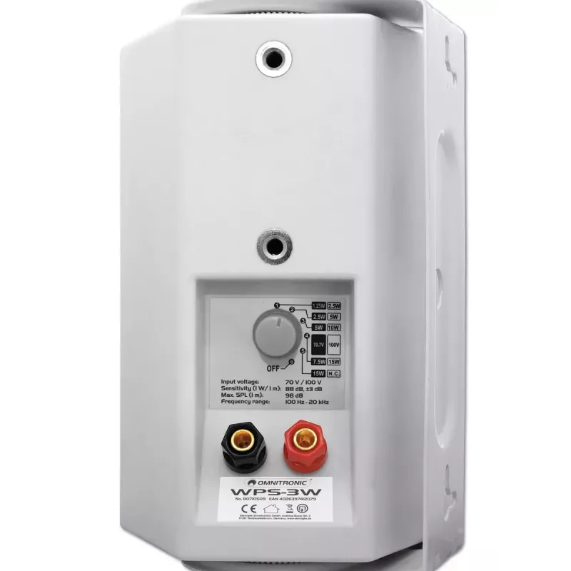 Altavoz de 2 vías Omnitronic 80710509 Blanco Cableado 15 W
