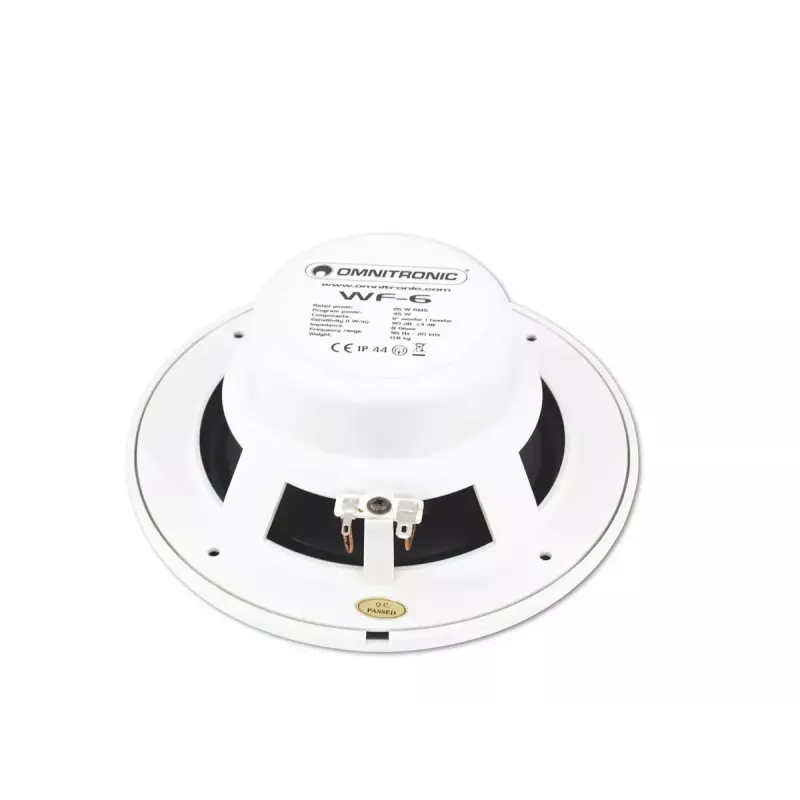 Altavoz de 2 vías Omnitronic 80710865 blanco con cable 25 W