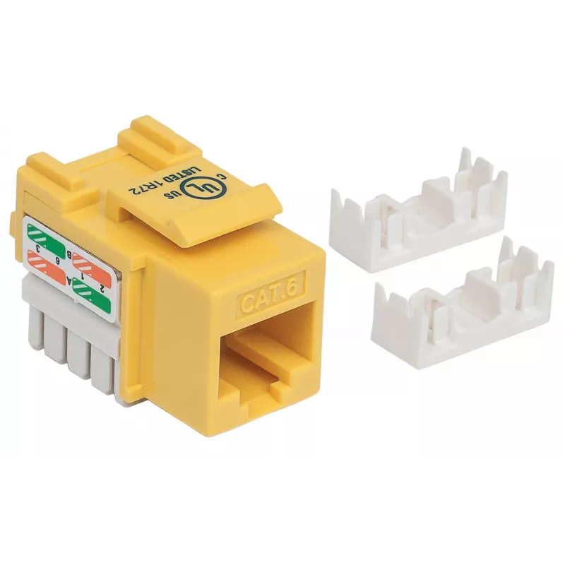 Intellinet 210584 conector Keystone, Cat6, UTP, Punch-down, amarillo