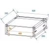 Maletín rígido Roadinger 30107192 aluminio negro plata 525x400x180mm