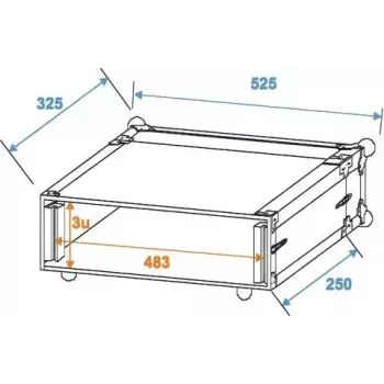 Maletín rígido Roadinger 30107192 aluminio negro plata 525x400x180mm