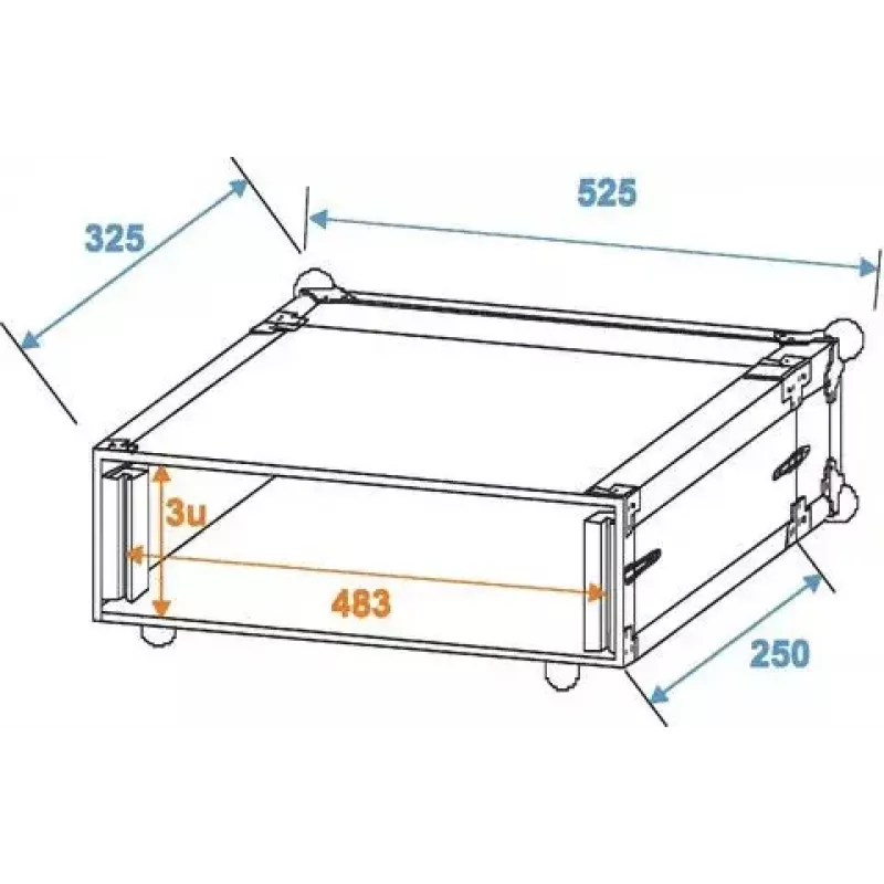 Maletín rígido Roadinger 30107192 aluminio negro plata 525x400x180mm