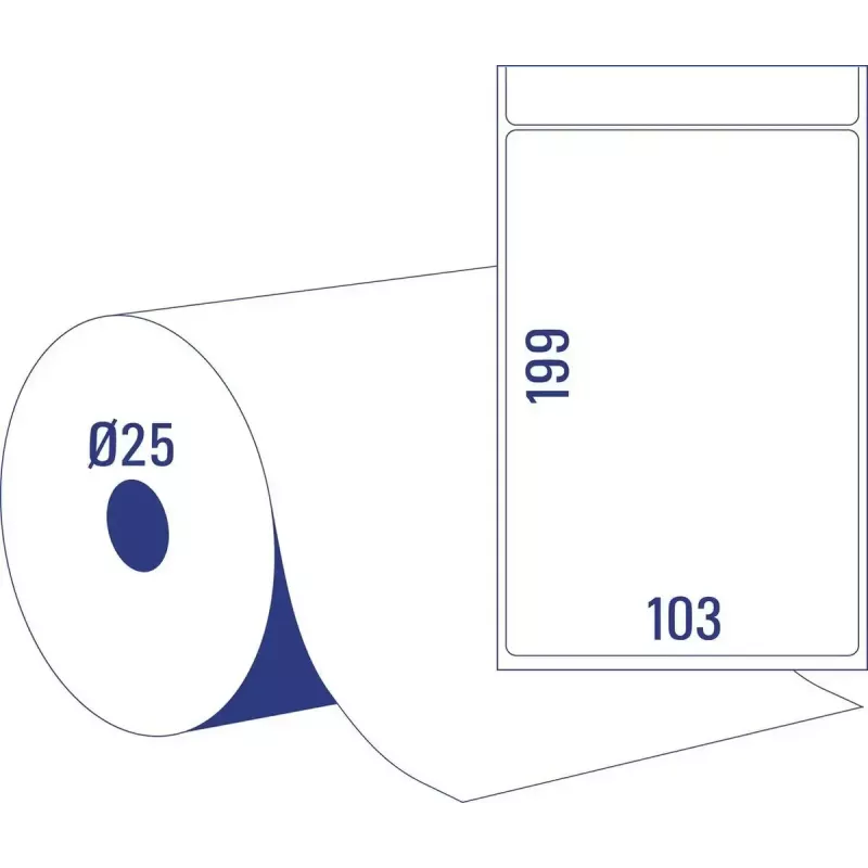 Etiquetas de impresora autoadhesivas Avery Zweckform TD8060-25 – papel blanco, 19,9×10,3 cm, 700 unidades (350/rollo)