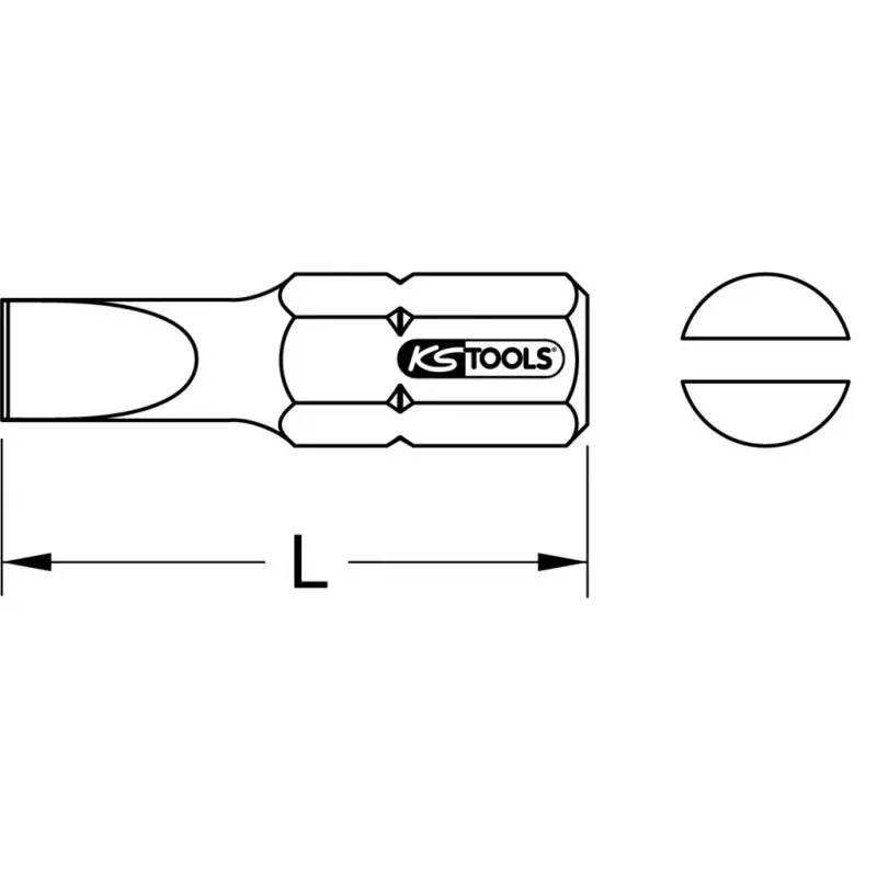 Punta de destornillador KS Tools 910.2238 acero inoxidable 25 mm hexagonal