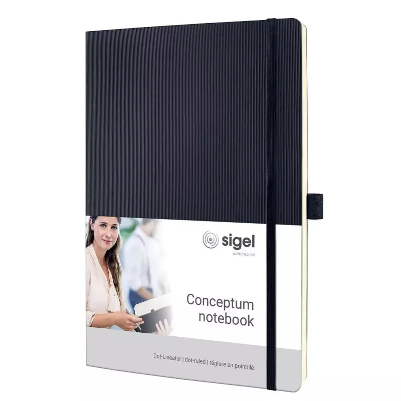 Cuaderno Sigel CO308 A4 194 hojas negro